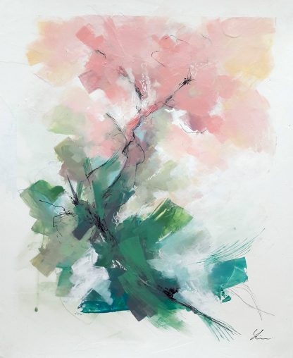En automne, peinture contemporaine abstraite de Vanessa Lim