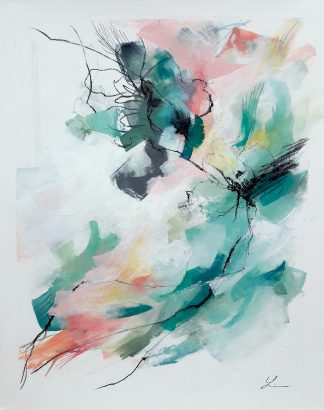 A foggy day, peinture contemporaine abstraite de Vanessa Lim