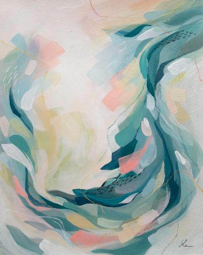 November rain, peinture contemporaine abstraite de Vanessa Lim
