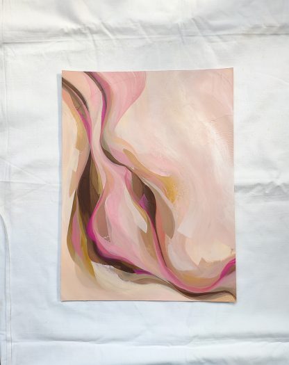 Choco framboise, peinture abstraite par Vanessa Lim